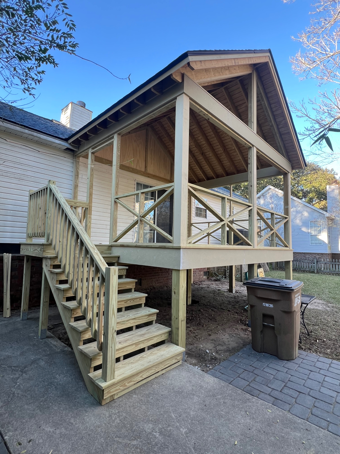 New porch build — primer coat